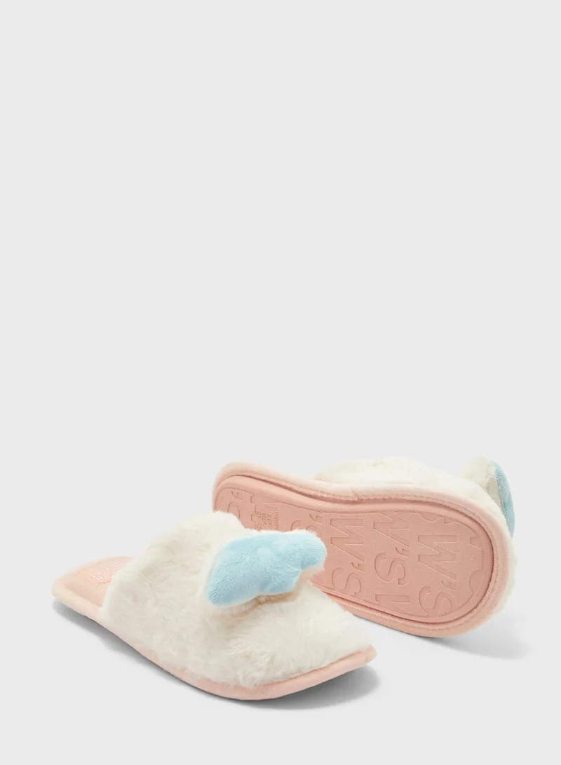 ومن سيكريت Fur Detailed Slip Ons