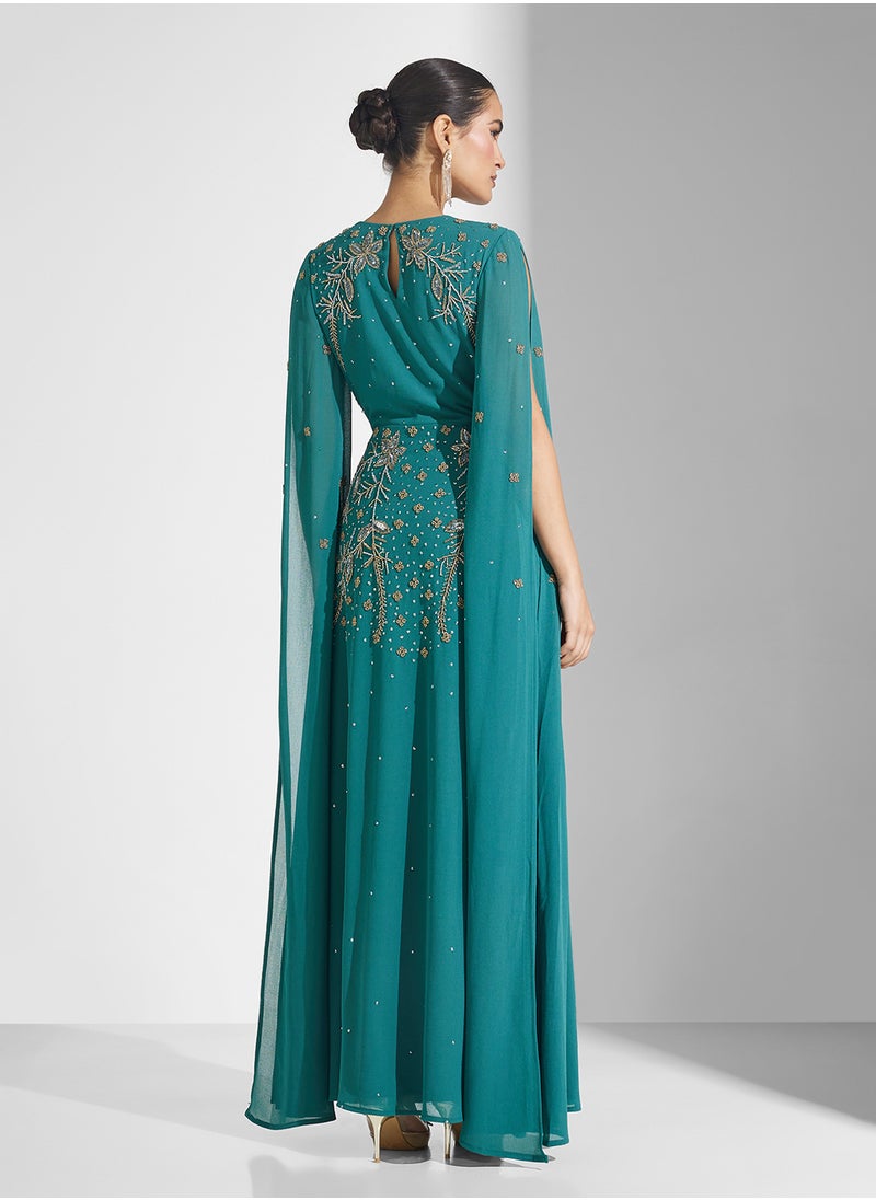 Frock and Frill - V-Neck Sequin Detail Dress - Image 1