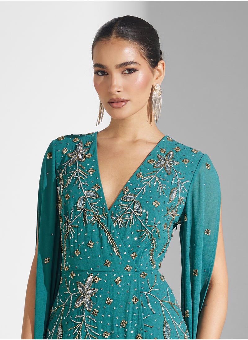Frock and Frill - V-Neck Sequin Detail Dress - Image 1