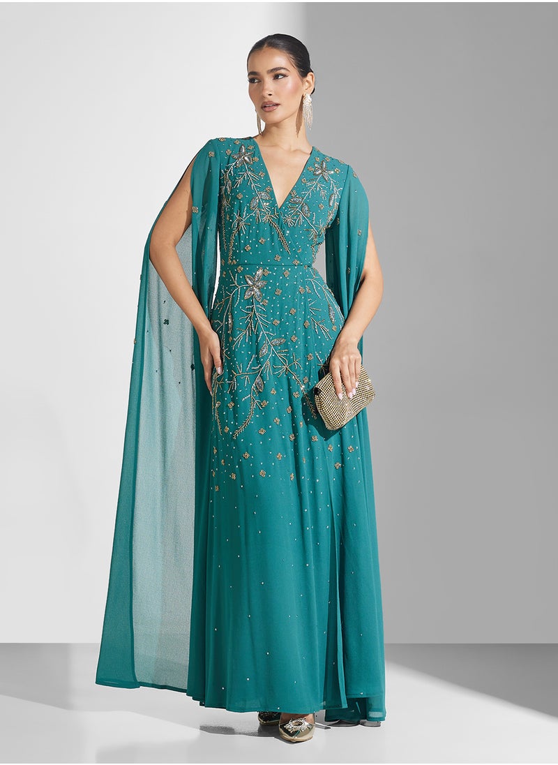 Frock and Frill - V-Neck Sequin Detail Dress - Image 1