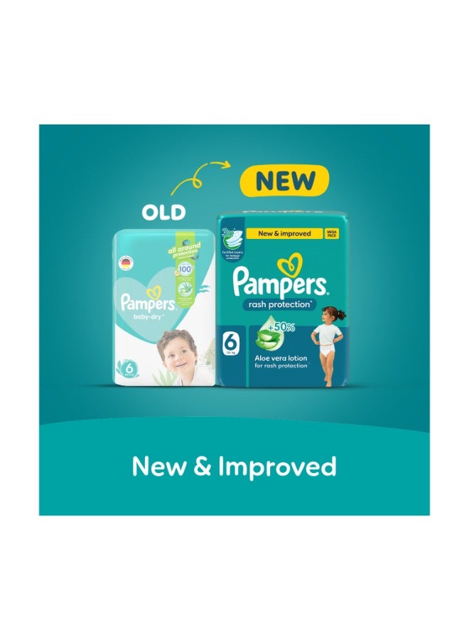 Pampers Rash Protection Taped Diapers Size 6 (13+ Kg) Jumbo Box - 58 Count - Image 2