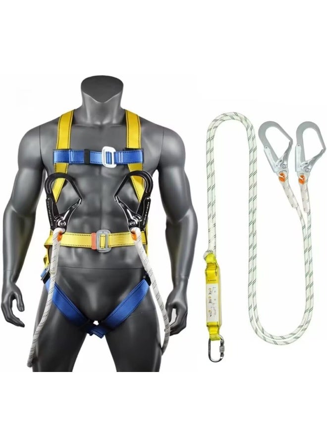 Ymachray Fall Protection Safety Harness OSHA/ANSI Compliant,internal Shock Absorbing landyard&Hook - Image 1