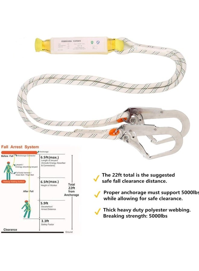 Ymachray Fall Protection Safety Harness OSHA/ANSI Compliant,internal Shock Absorbing landyard&Hook - Image 5