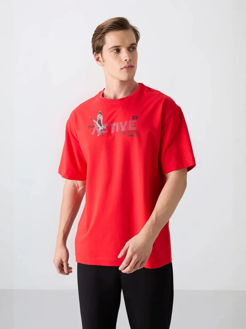 تومي لايف TOMMY Oversized Printed Crew Neck T-Shirt