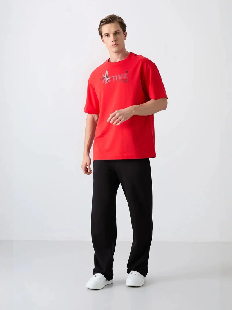 تومي لايف TOMMY Oversized Printed Crew Neck T-Shirt