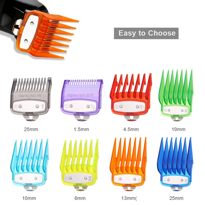 Hair Clipper Combs Guide Kit Plastic Hair Trimmer Guards Attachments Multi-color Hair Salon Tool Set of 8 / 10PCS - Image 2