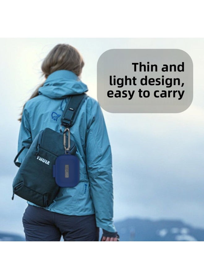 Fun EarFun Air Pro4 Bluetooth Headset Silicone Protective Case For Drop-resistant Storage Simple Solid Color Case-Color:Black-Model:G104