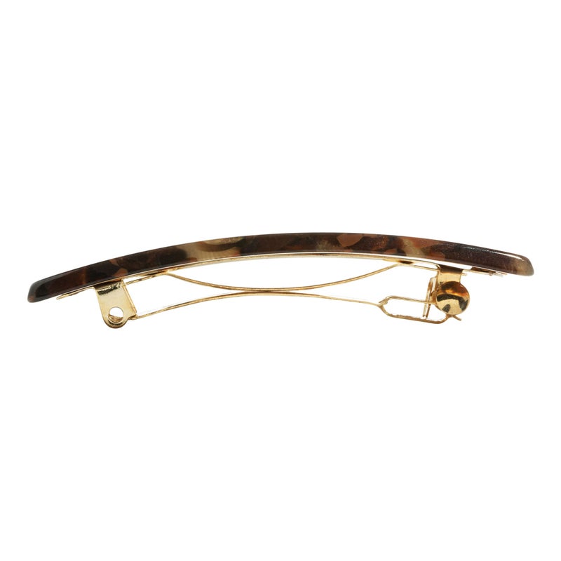 France Luxe Rectangle Barrette Pair, Pavlova Brown - Image 4