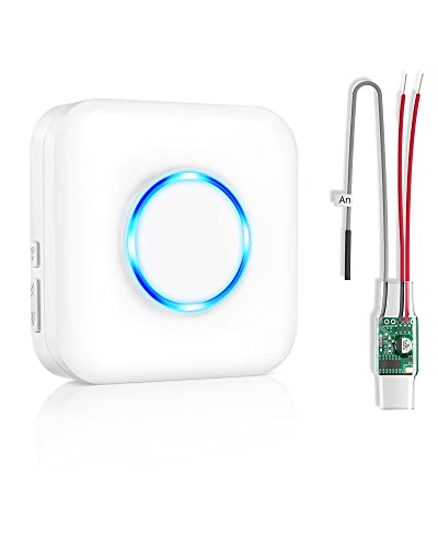 Satisure Wireless Doorbell Extender with Receiver Connects to Existing Hardwired Doorbell into Wireless Door Bell with 656 FT Range, 58 Chimes and 5 Volume Levels Door Chime for Home/Garage/Basement - Image 1
