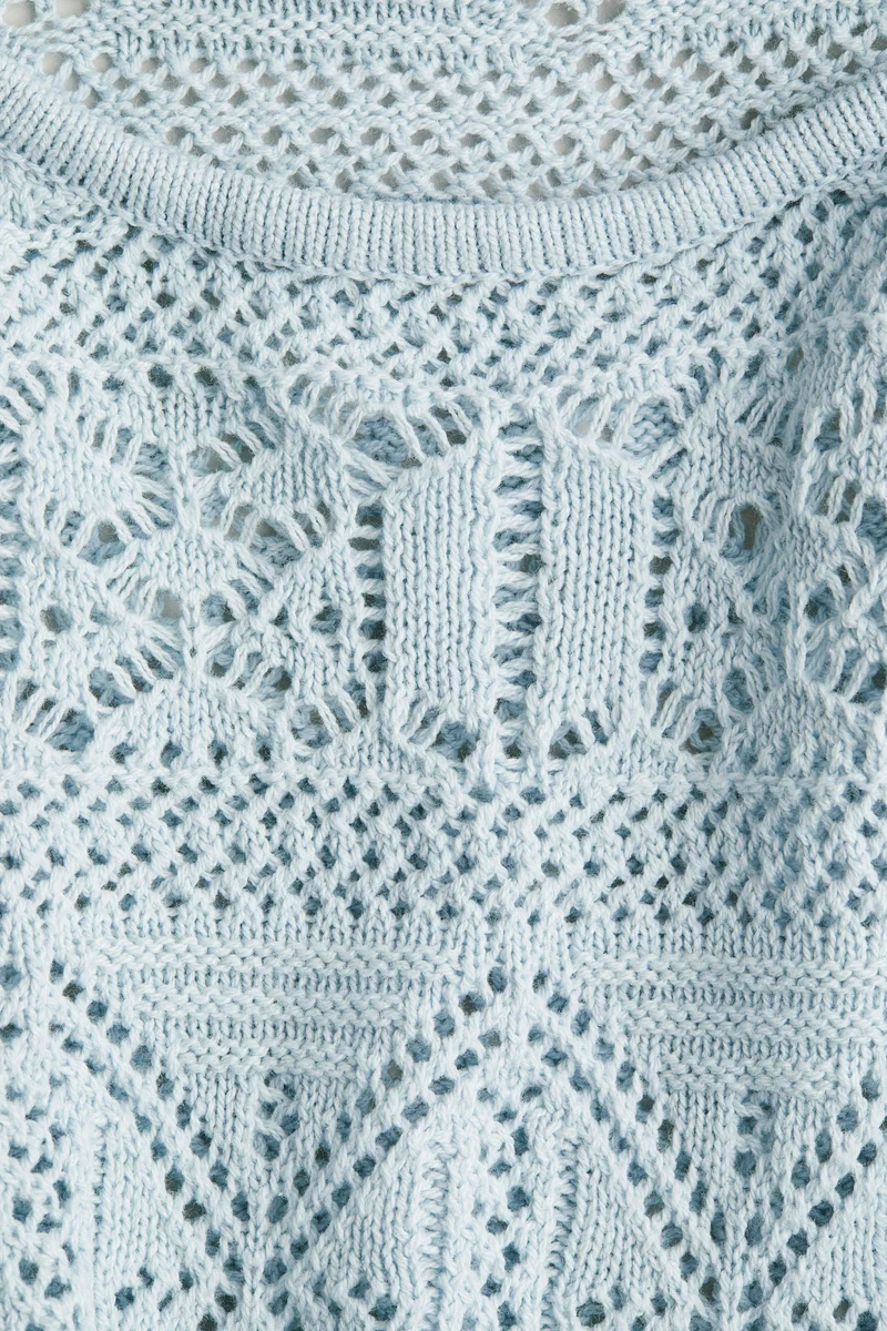 H&M Pointelle-knit cropped top