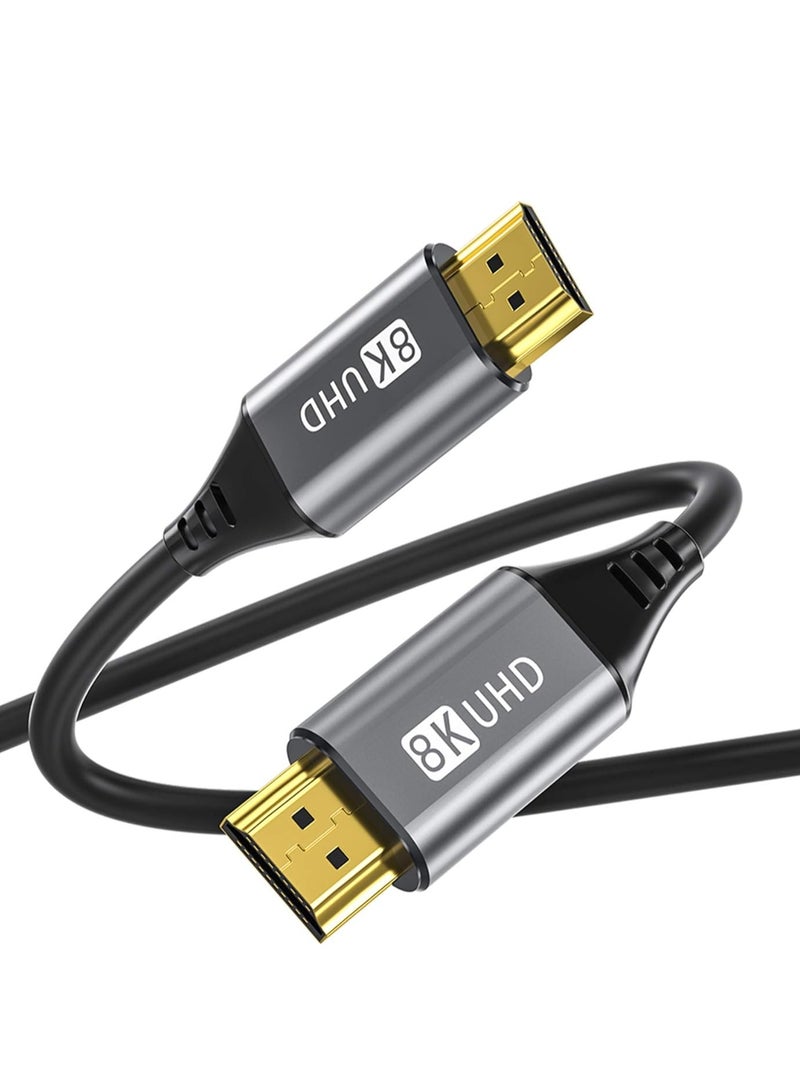 HDMI 2.1 Cable 8K Ultra HD – High Speed 48Gbps, Supports 8K 120Hz, 4K 144Hz, HDR10, Dolby Vision, eARC, 7.1 Surround Audio – Compatible with PS5, Xbox, Apple TV, Smart TV, Projector – Braided Durable Design – Supports Dolby Atmos & DTS-HD (2.1 Version)  - Image 3