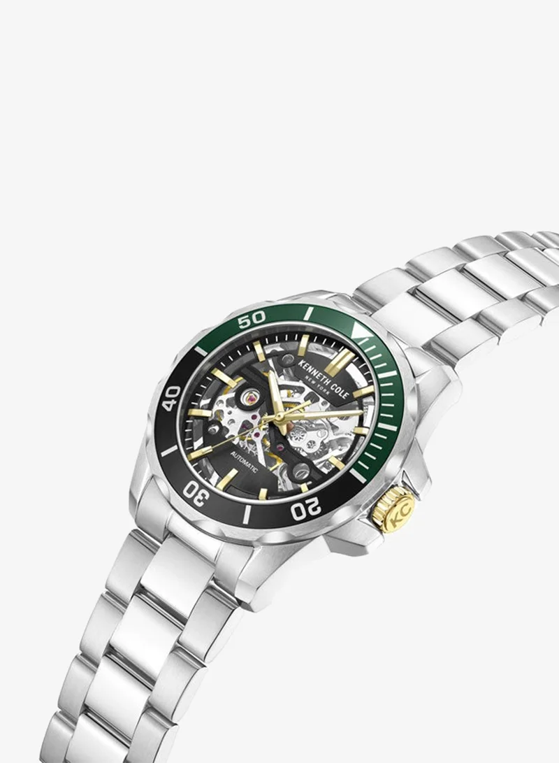 Kenneth Cole New York Kenneth Cole New York 43mm Automatic Men's Watch with Black Dial & Stainless Steel Bracelet