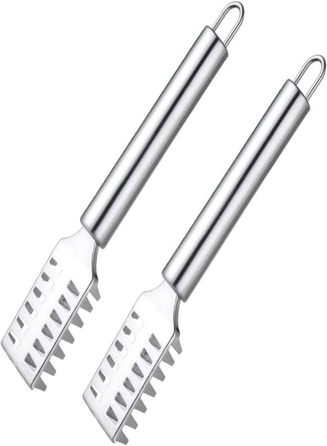 AKDC Fish Scaler Remover With Stainless Steel Sawtooth, Ergonomic Handle Design With Firm Grip For Faster And Easier Fish Scales Skin Removing Peeling, Silver - Image 5