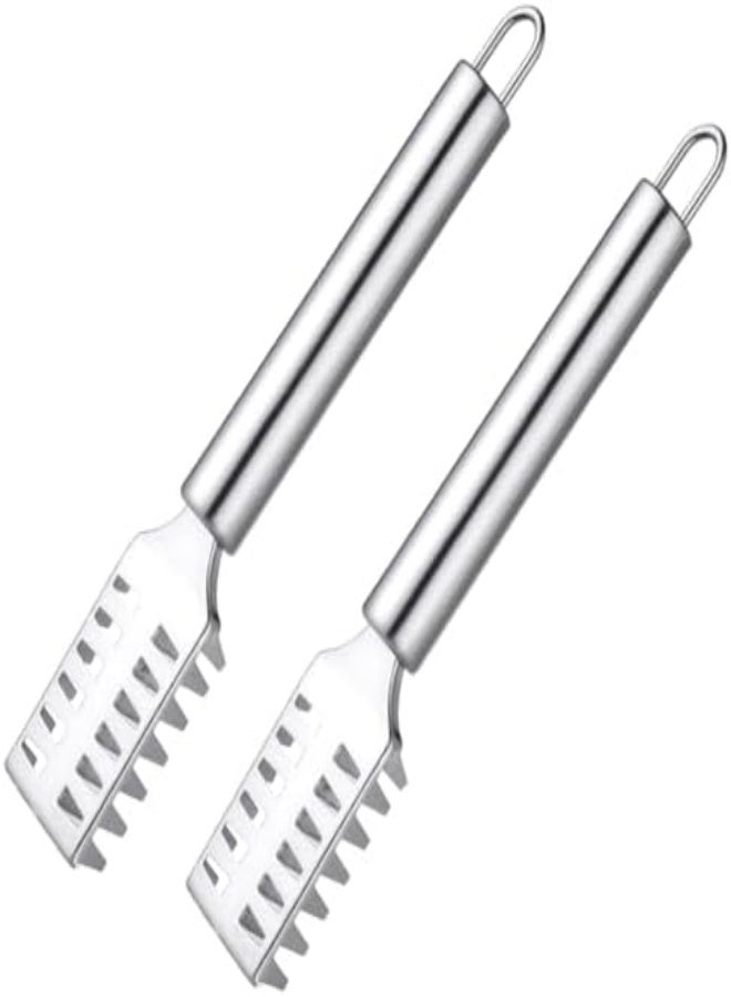 AKDC Fish Scaler Remover With Stainless Steel Sawtooth, Ergonomic Handle Design With Firm Grip For Faster And Easier Fish Scales Skin Removing Peeling, Silver - Image 4