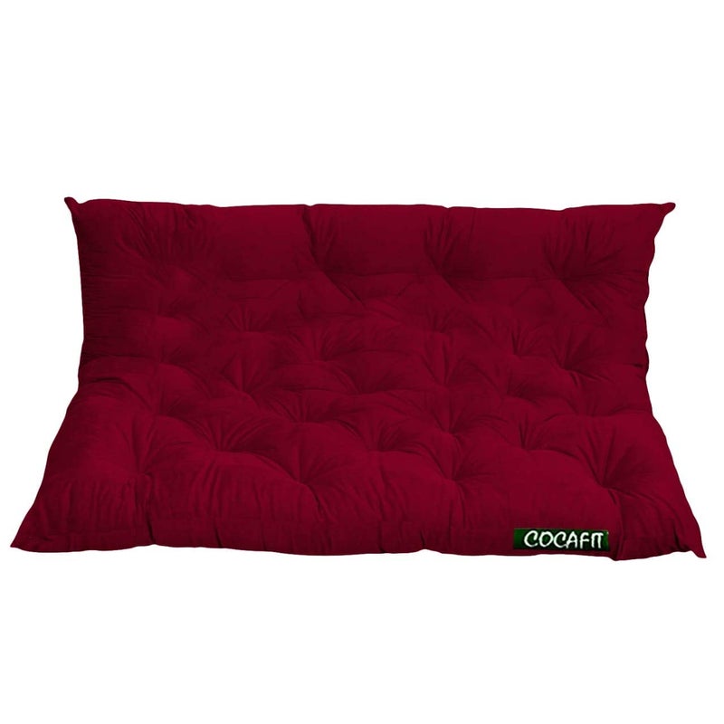 Coca Industries Silicone Nextgo Tufted 3 Seater Floor Sofa Garden Balcony Outdoor Patio Shoe Bench Sitting Low Back Cushion Indian Maroon Size L 150 X W 98 X H 10 Cm Foam