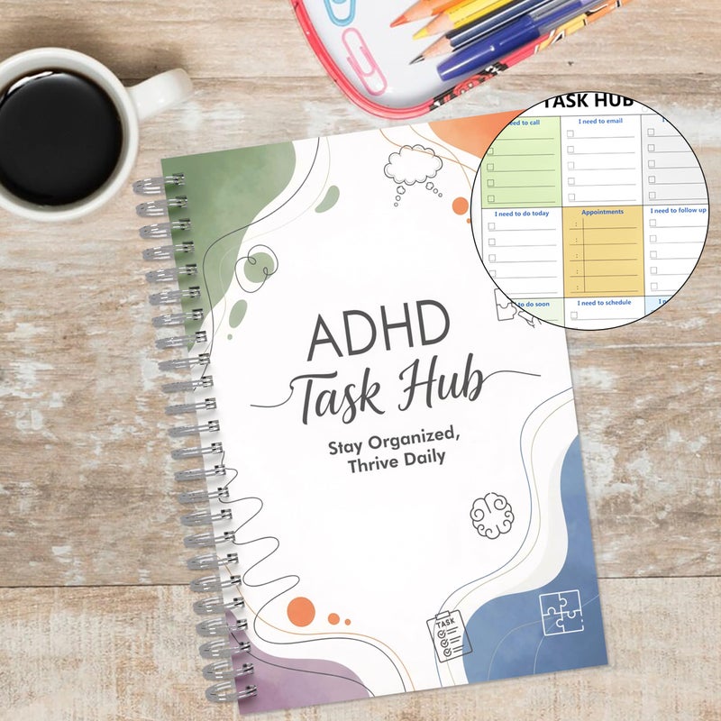 snootion ADHD Planner for Focus & Productivity: Task Management Hub with Color-Coded Sections for Calls, Emails, To-Dos, Appointments & More. Reduce Overwhelm. A5, Durable Cover, 100gsm Paper, Spiral Bound - Image 4