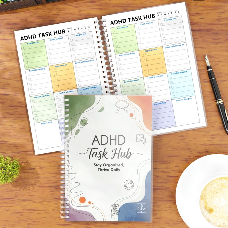 snootion ADHD Planner for Focus & Productivity: Task Management Hub with Color-Coded Sections for Calls, Emails, To-Dos, Appointments & More. Reduce Overwhelm. A5, Durable Cover, 100gsm Paper, Spiral Bound - Image 5
