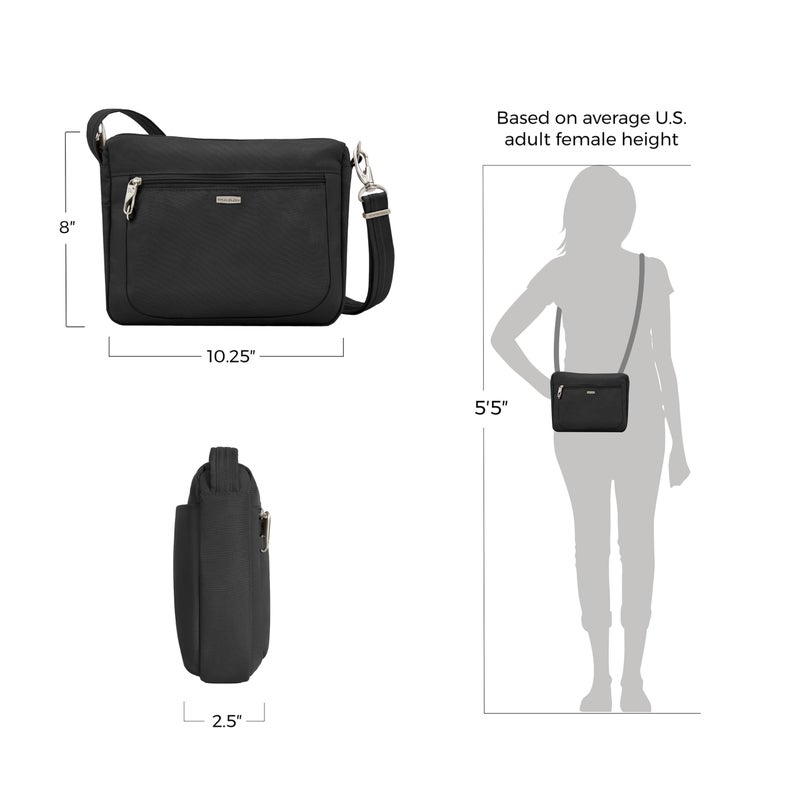 Travelon Anti-Theft Classic Small East/West Crossbody - Image 4