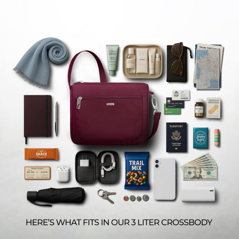 Travelon Anti-Theft Classic Small East/West Crossbody - Image 5