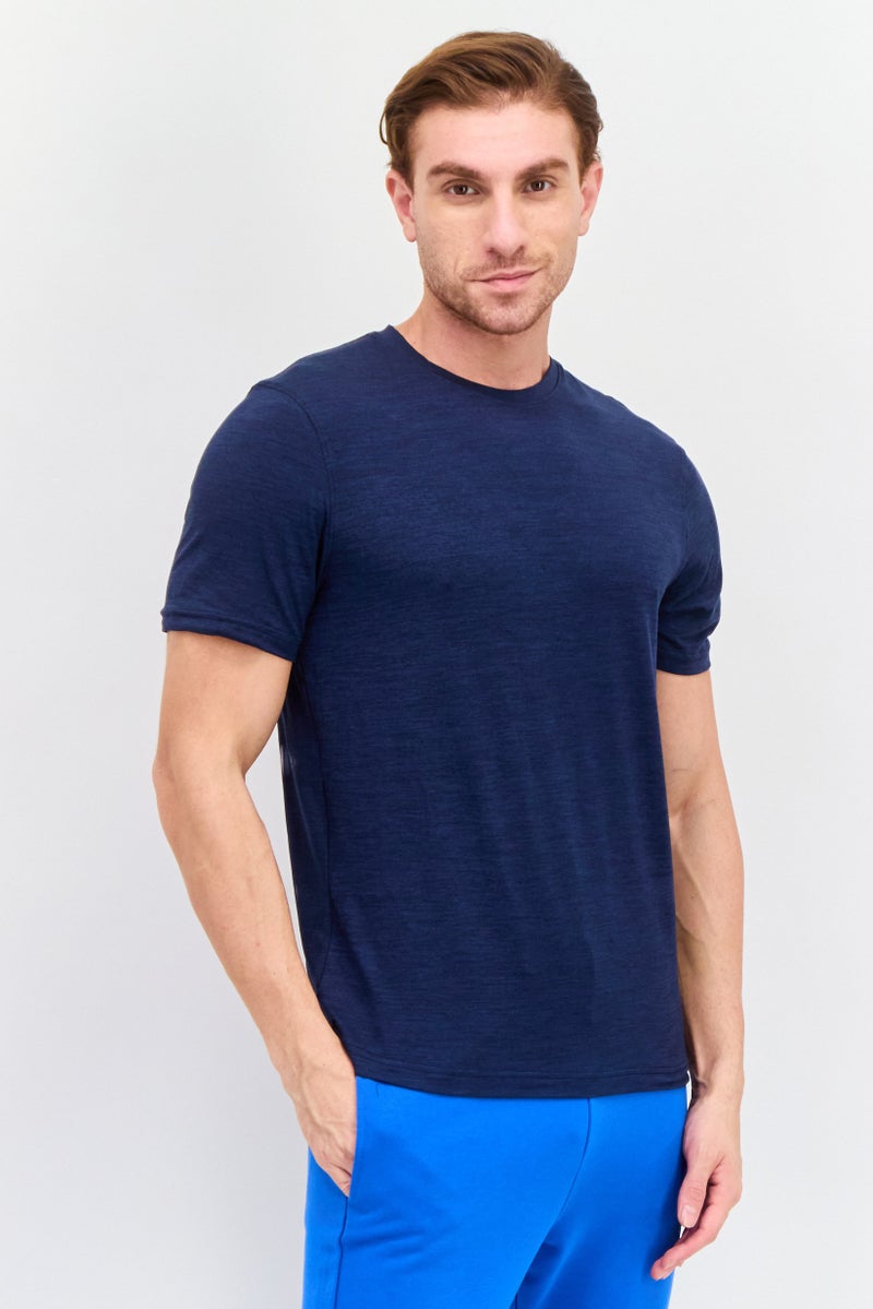 Legend Men 2 Piece Sportswear Fit Short Sleeves Training T-shirts, Navy - Image 1