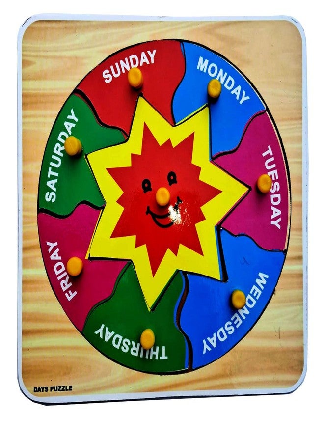 EL SMO Wooden weak and Month Puzzle Board Game, Educational Learning Toys for Kids and Adults, 2 Pack - Image 2