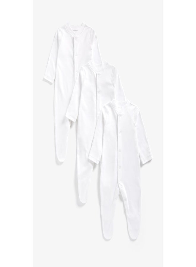 mothercare طقم ملابس نوم بيضاء مكونة من 3 قطع  - Image 1
