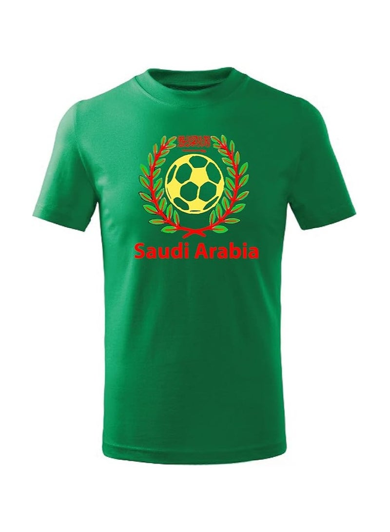 Saudi Arabia Football Fans Printed Tshirts Supporting The Football Jersey Tshirts For Men|Women|Kids To Win The Cup - Image 1
