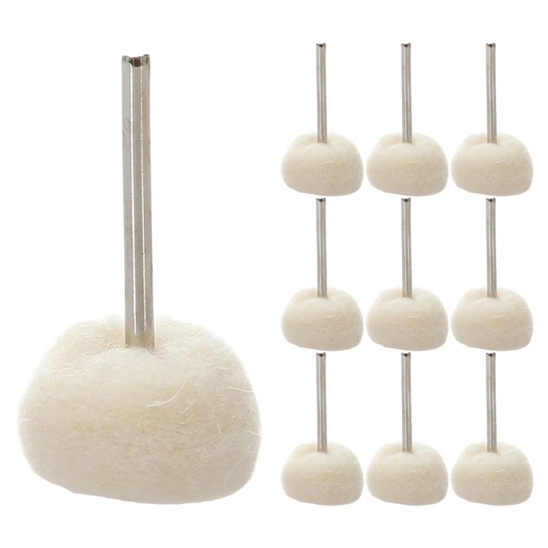 10Pcs 6mm Wool Polishing Wheels For Watch Crystal Jewelry Fine Surface Buffing - Image 2