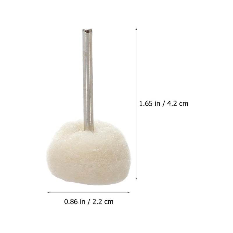 10Pcs 6mm Wool Polishing Wheels For Watch Crystal Jewelry Fine Surface Buffing - Image 3