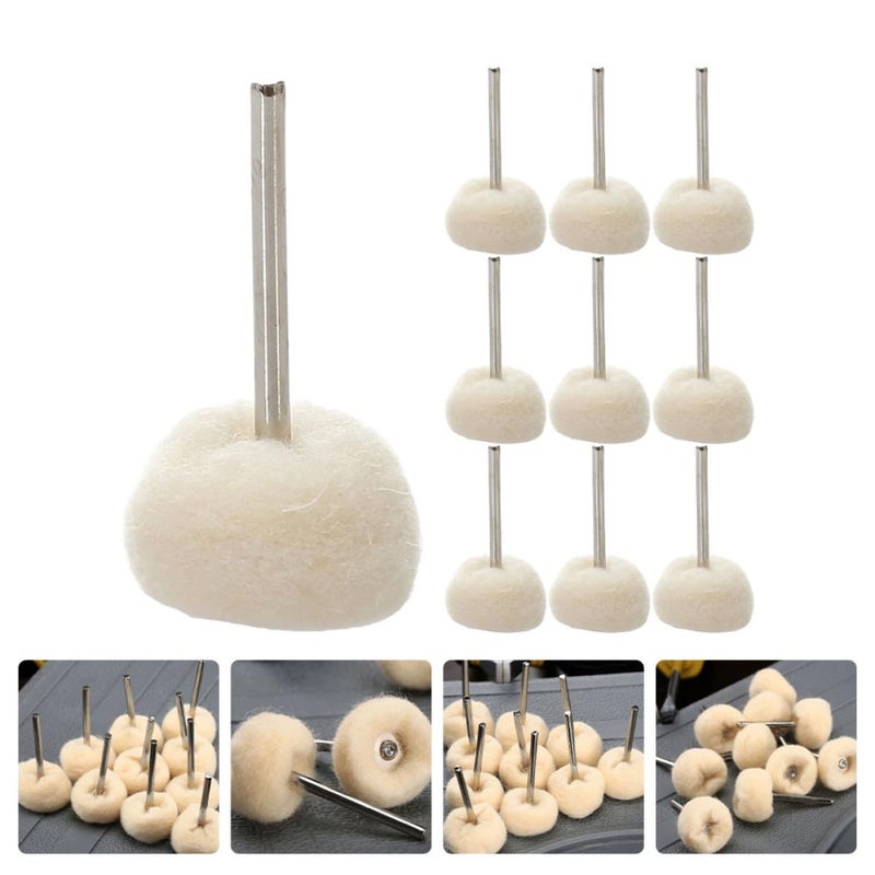 10Pcs 6mm Wool Polishing Wheels For Watch Crystal Jewelry Fine Surface Buffing - Image 5