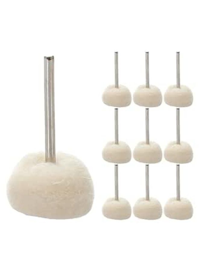 10Pcs 6mm Wool Polishing Wheels For Watch Crystal Jewelry Fine Surface Buffing - Image 1