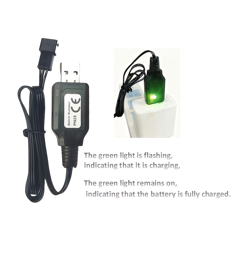 كابل شحن SM3P USB لحزم البطاريات، شاحن بطارية لسيارات RC مع مؤشر LED لألعاب التحكم عن بعد للشاحنات والقوارب - Image 4