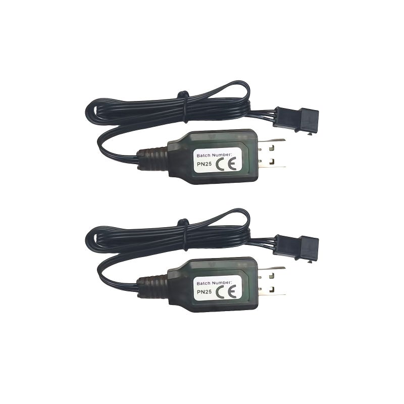 كابل شحن SM3P USB لحزم البطاريات، شاحن بطارية لسيارات RC مع مؤشر LED لألعاب التحكم عن بعد للشاحنات والقوارب - Image 1