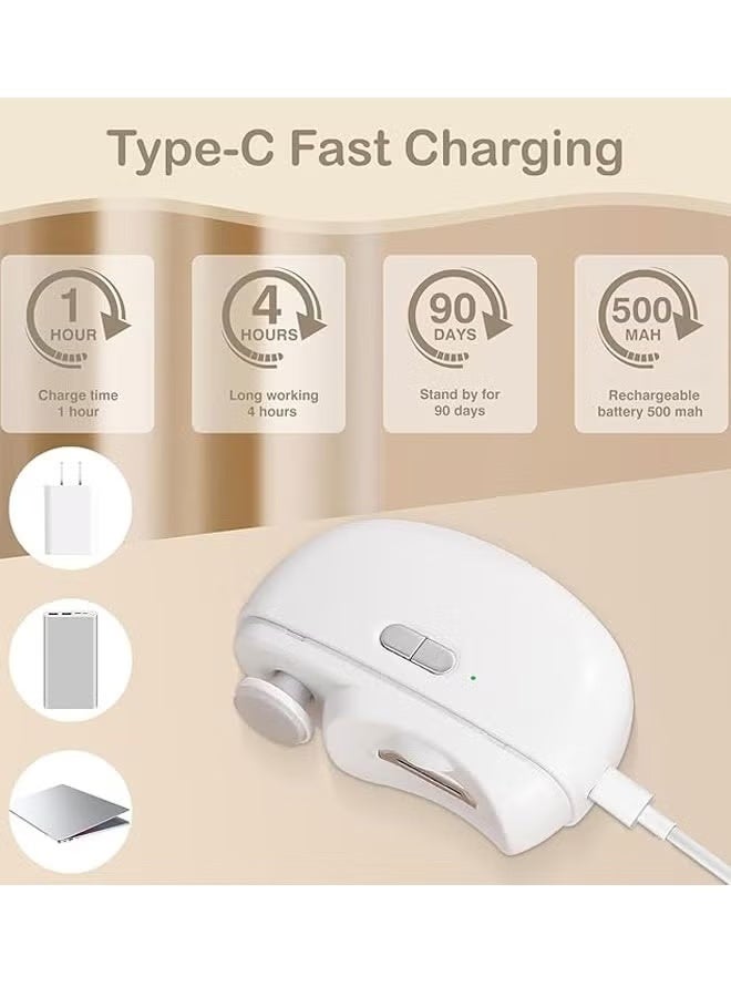 Electric Nail Clippers, 2-in-1 Electric Polishing Automatic Nail Clippers Pro with Light Trimmer Nail Cutter Manicure for Baby Elderly Care Tools, elecctric nail trimmer