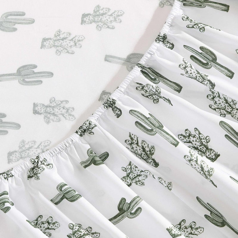 Wrangler - Sheet Set  Breathable & Wrinkle Resistant Bedding  Includes Matching Sham & Pillowcase  Western Inspired Home Decor (Cacti Green  Twin) - Image 5