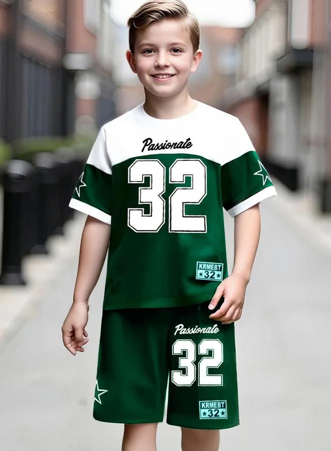 Take Two  Boys Color Block T-Shirt And Shorts Set for Men | Best Price UAE