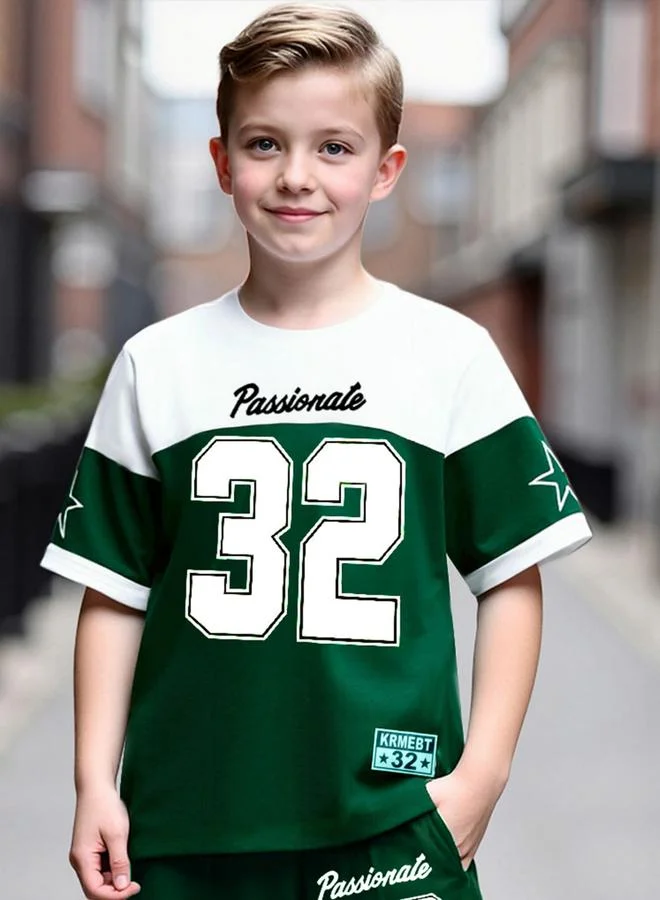 Take Two  Boys Color Block T-Shirt And Shorts Set for Men | Best Price UAE