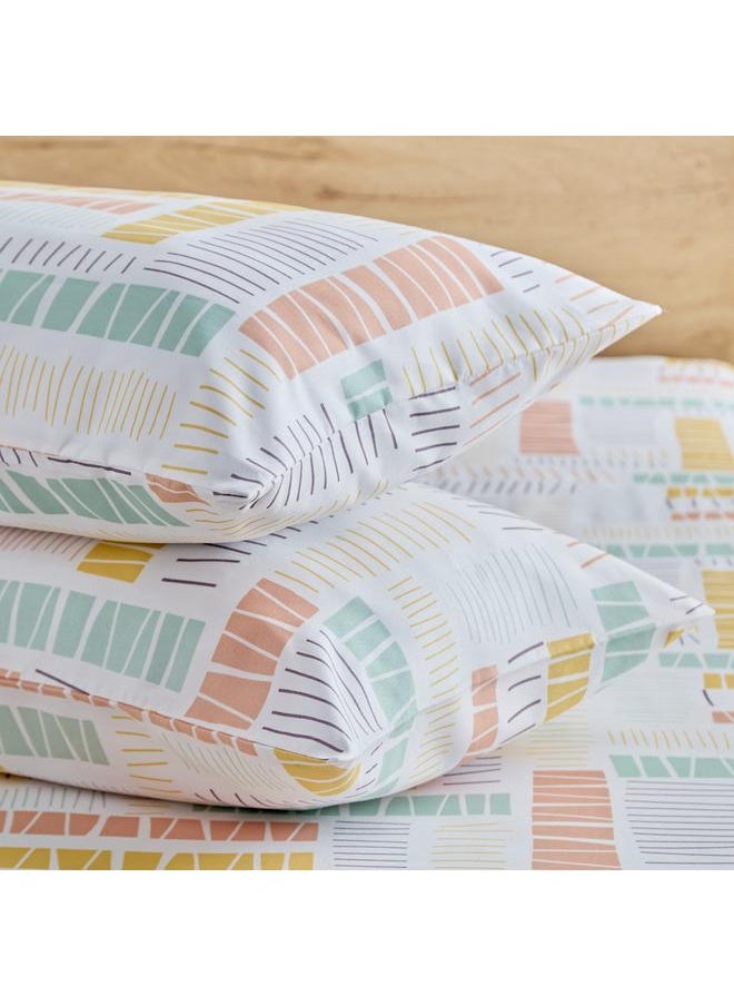 Home Box Nora Savana 2-Piece Reversible Microfibre Pillow Cover Set - 50x75 cm  - Image 4