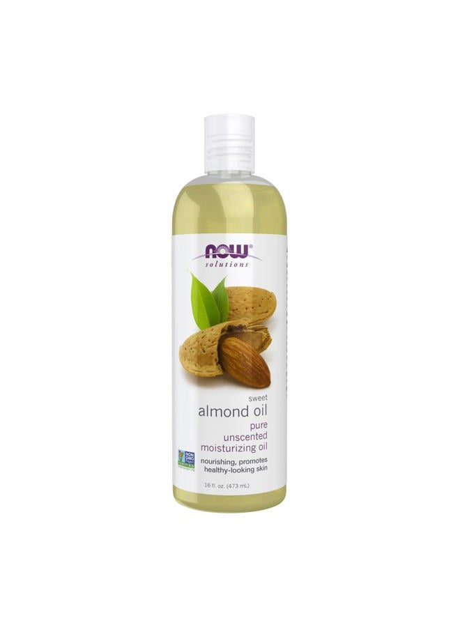 now Solutions, Sweet Almond Oil, 100% Pure Moisturizing Oil, Promotes Healthy-Looking Skin, Unscented Oil, 16-Ounce,Package may vary - Image 1