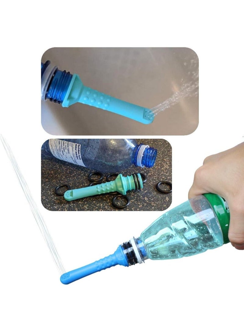 2PCS Portable Bathroom Bidet, Travel Bidet Bottle Nozzle with Sealing Rings, Universal Bottle Bidet for 21-25mm Bottle Necks, Personal Hygiene Sprayer for Toilet Camping Hiking Outdoor Use - Image 2