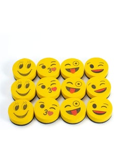 Y&D White Board Erasers for Kids Small Eraser Dry Erase Cleaner Wiper Emotion Classroom Home and Office 12 Pack  - Image 3