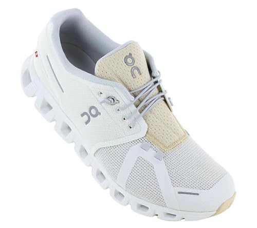 On Men's Cloud 5 Push Sneakers, Ivory/Savannah, 9 Medium US - Image 2