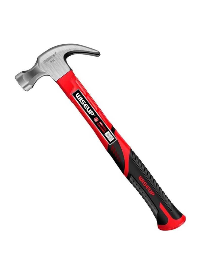 وايزأب مطرقة WISEUP المصنوعة من الفولاذ الكربوني والموفرة للعمالة بمقبض من الألياف الزجاجية ومقاومة للصدأ وأدوات يدوية متينة سعة 120 أونصة - Image 1