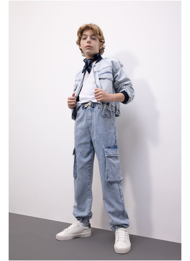 DeFacto Boy Cargo Jogger Denim Trousers  - Image 2
