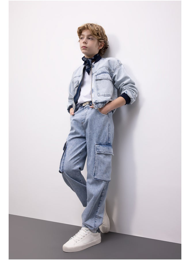 DeFacto Boy Cargo Jogger Denim Trousers  - Image 1