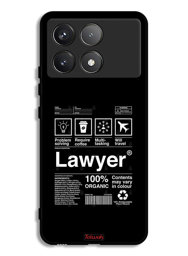 Tolwak Xiaomi Poco F6 Pro Protective Case Cover Lawyer Sticker - Image 1