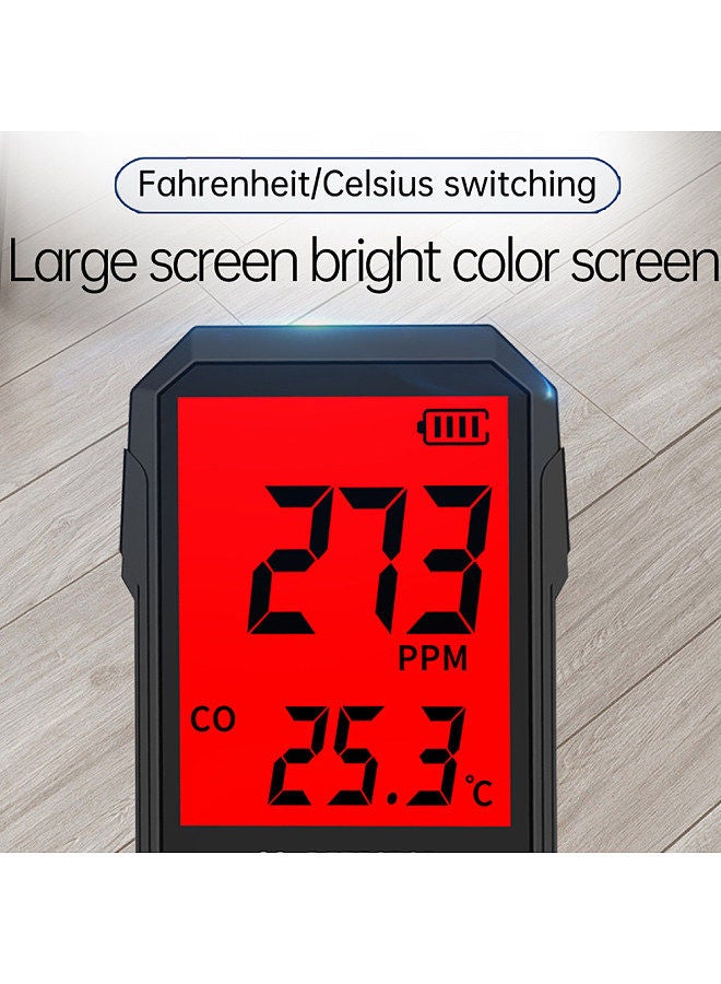 Handheld Carbon Monoxide Detector Portable Carbonic Oxide Concentration Testing Meter with Temperature Test and Sound Light Alarm Function - Image 3
