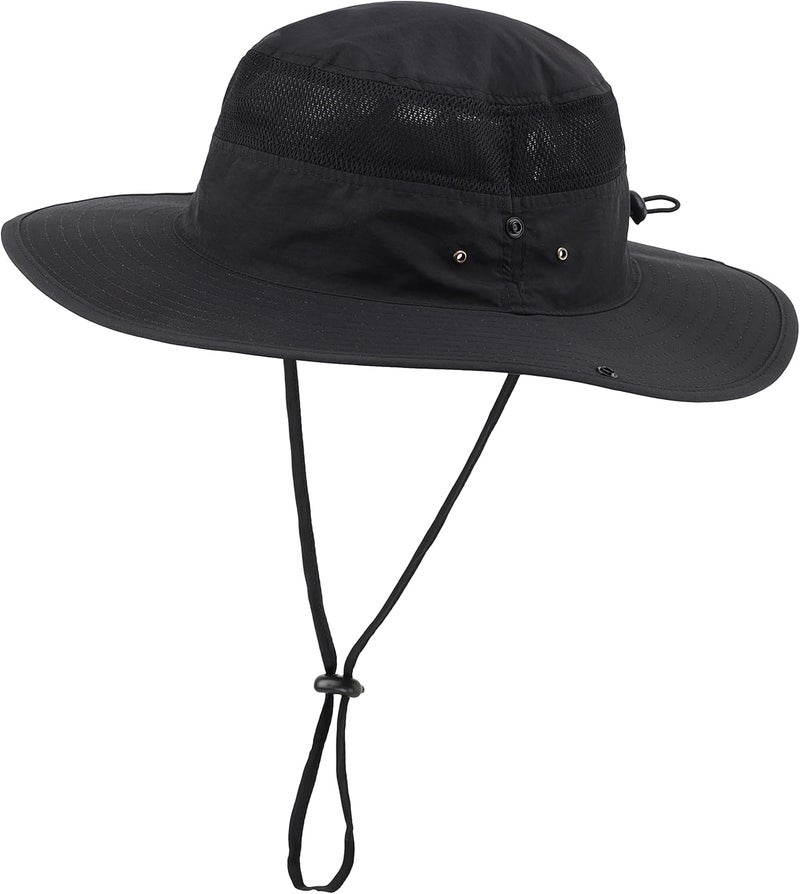 Connectyle Wide Brim Sun Hat for Men Breathable Cowboy Boonie Hat UPF 50+ Sun Protection Bucket Hat for Fishing Hiking - Image 1