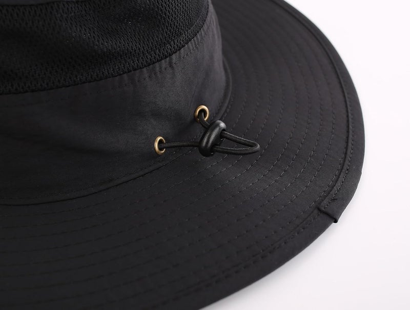 Connectyle Wide Brim Sun Hat for Men Breathable Cowboy Boonie Hat UPF 50+ Sun Protection Bucket Hat for Fishing Hiking - Image 5