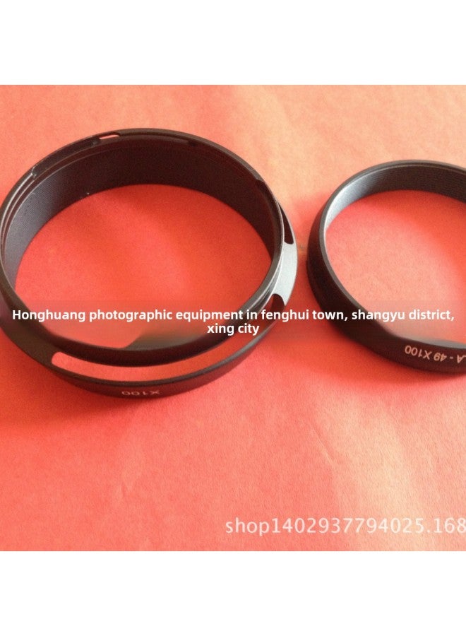 X100 Light Shield Adapter Ring Light Shield X100VI Adapter Ring 49UV Protection Ring X10 Light Shield-Color:X10 Lens Hood Black  - Image 3